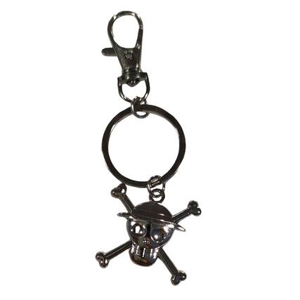 Front. Great Eastern - One Piece Straw Hat Sculpted Metal Keychain - Black.