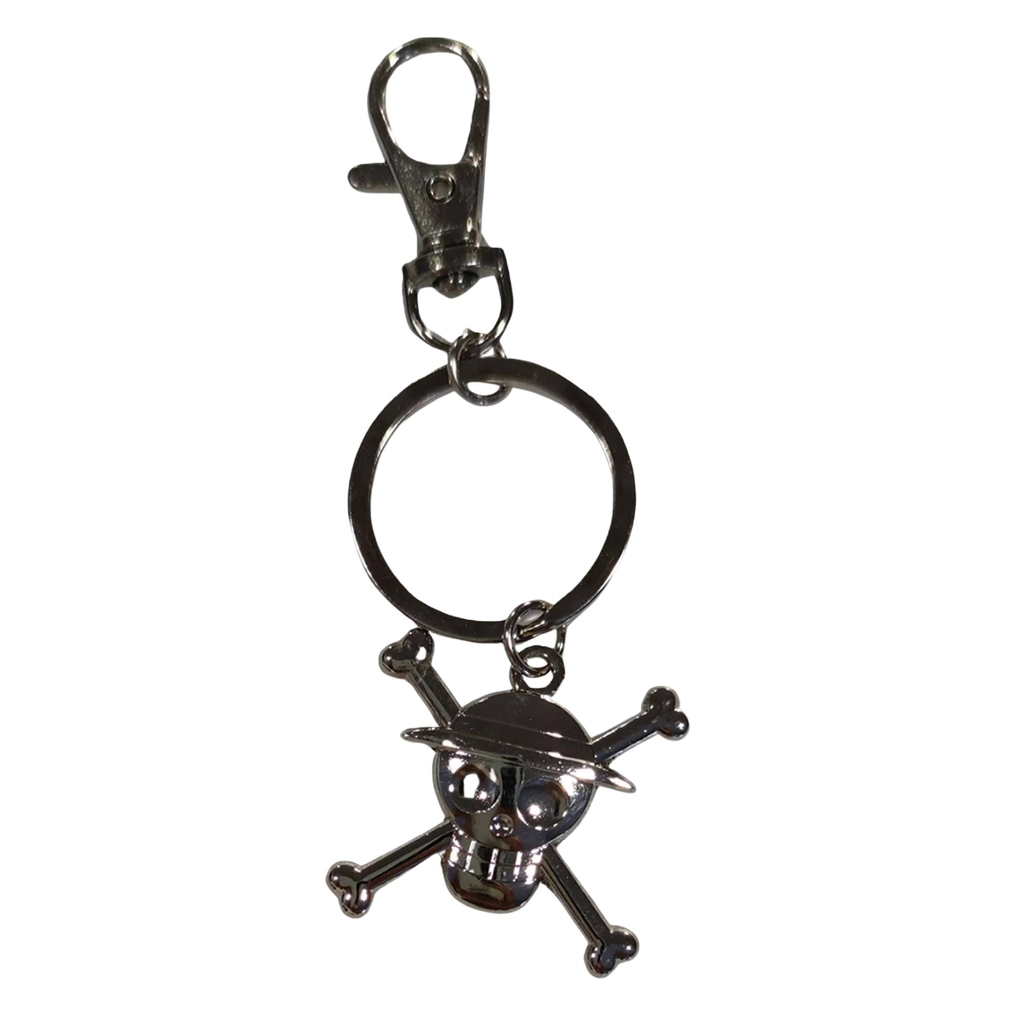 Front. Great Eastern - One Piece Straw Hat Sculpted Metal Keychain - Black.