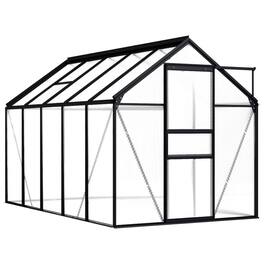 vidaXL - Greenhouse Transparent Aluminum, Polycarbonate - Anthracite