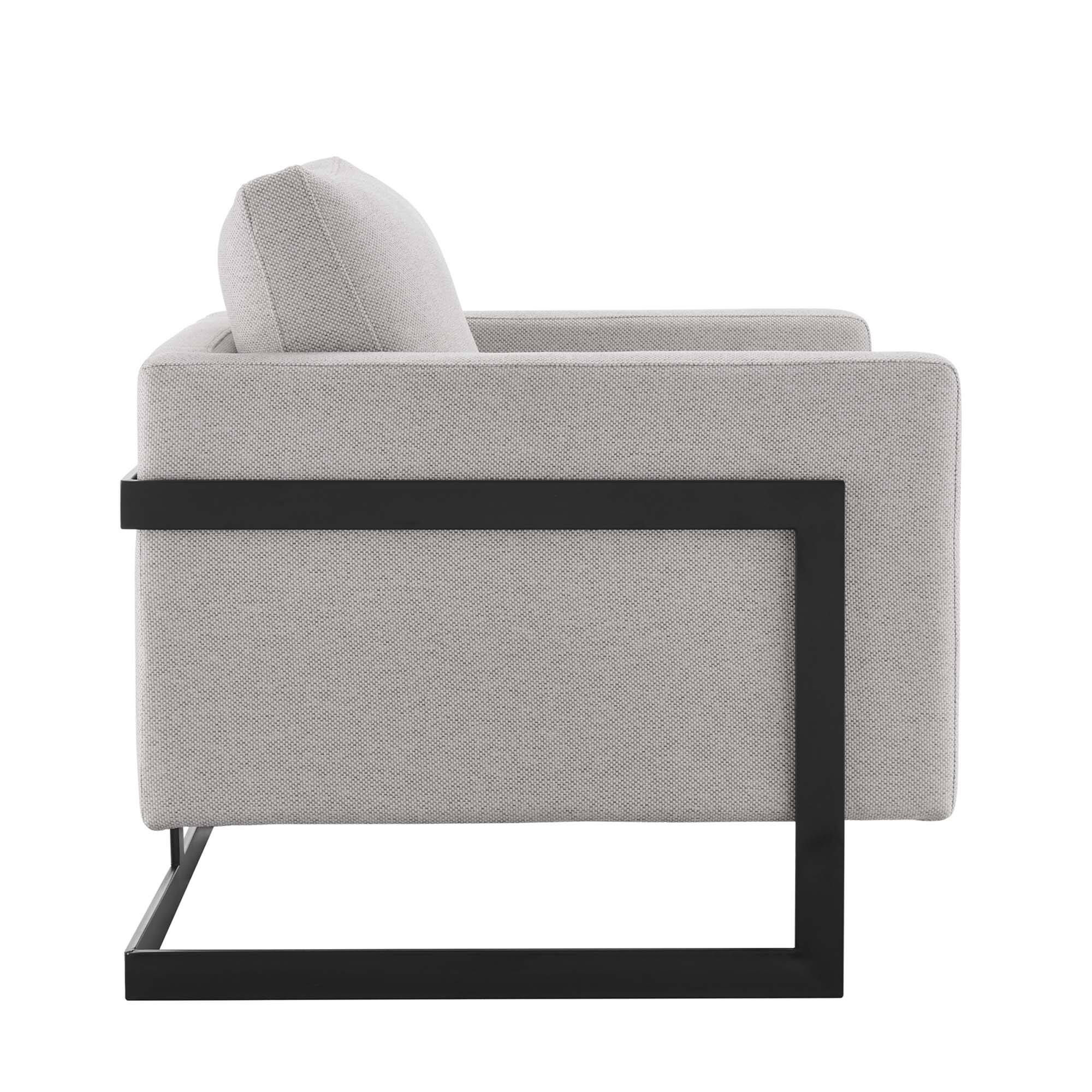 Alt View 1. Modway - Posse Upholstered Fabric Accent Chair by Modway - Black Camel.