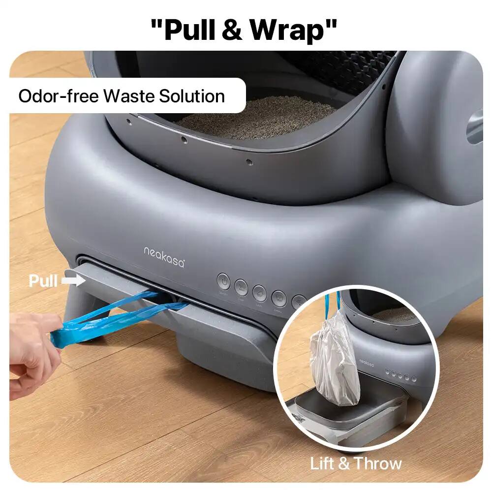 "Pull & Wrap"  
Odor-free Waste Solution  
Pull  
Lift & Throw