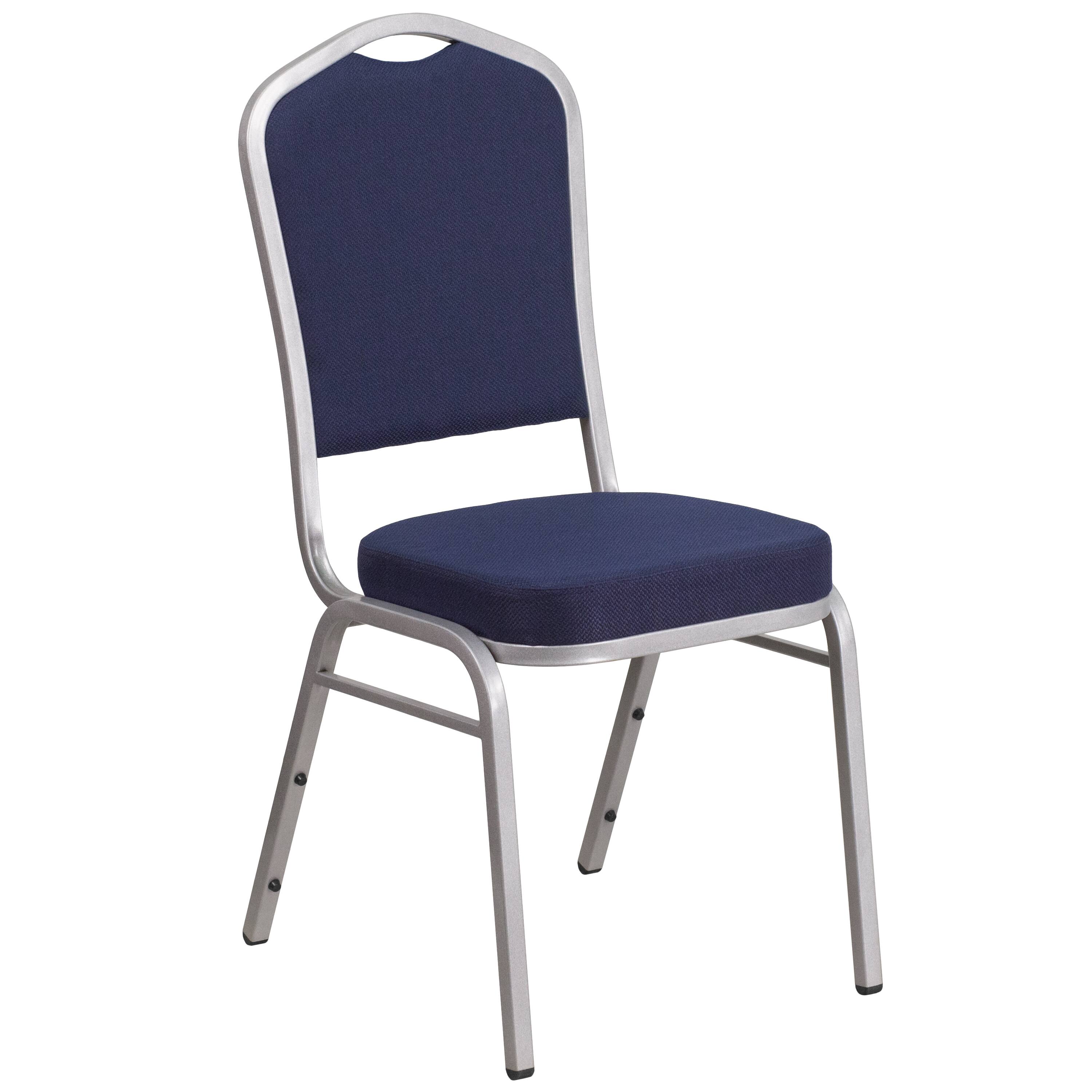 Navy Fabric/Silver Frame