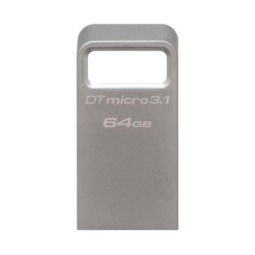 UPC 740617242874 product image for Kingston - DataTraveler Micro 64GB USB 3.1 Flash Drive - Silver | upcitemdb.com
