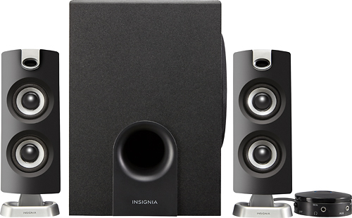 Insigniaâ„¢ - 2.1 Bluetooth Speaker System (3-Piece) - Black was $59.99 now $30.99 (48.0% off)
