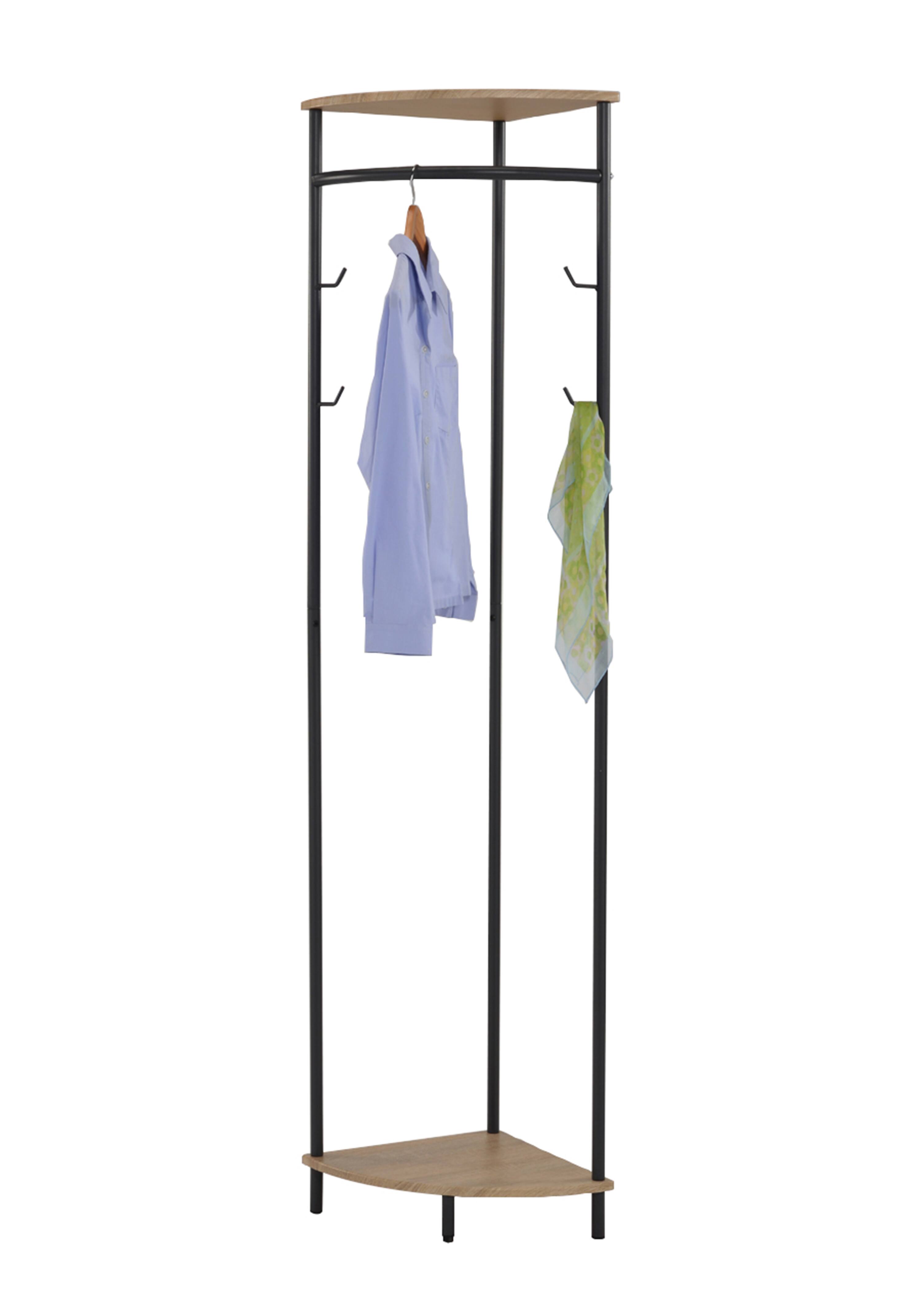 Angle. Kings Brand Furniture - Kings Brand Furniture Pasmore Corner Hall Tree - Black.