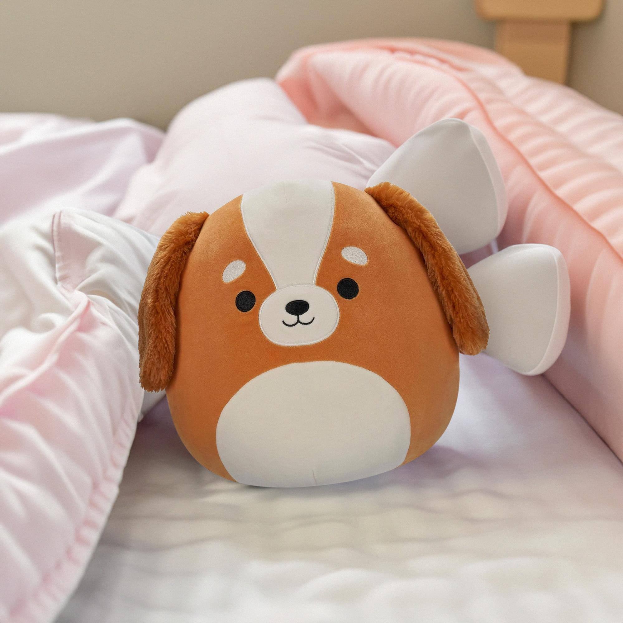 Alt View 5. Kellytoy - Squishmallow 12 Inch Plush | Ysabel the Brown and White Spaniel.