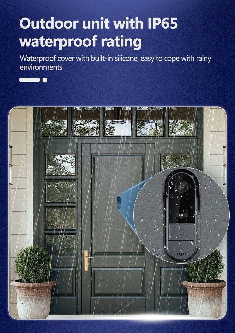 Outdoor unit with IP65 waterproof rating  
Waterproof cover with built-in silicone, easy to cope with rainy environments