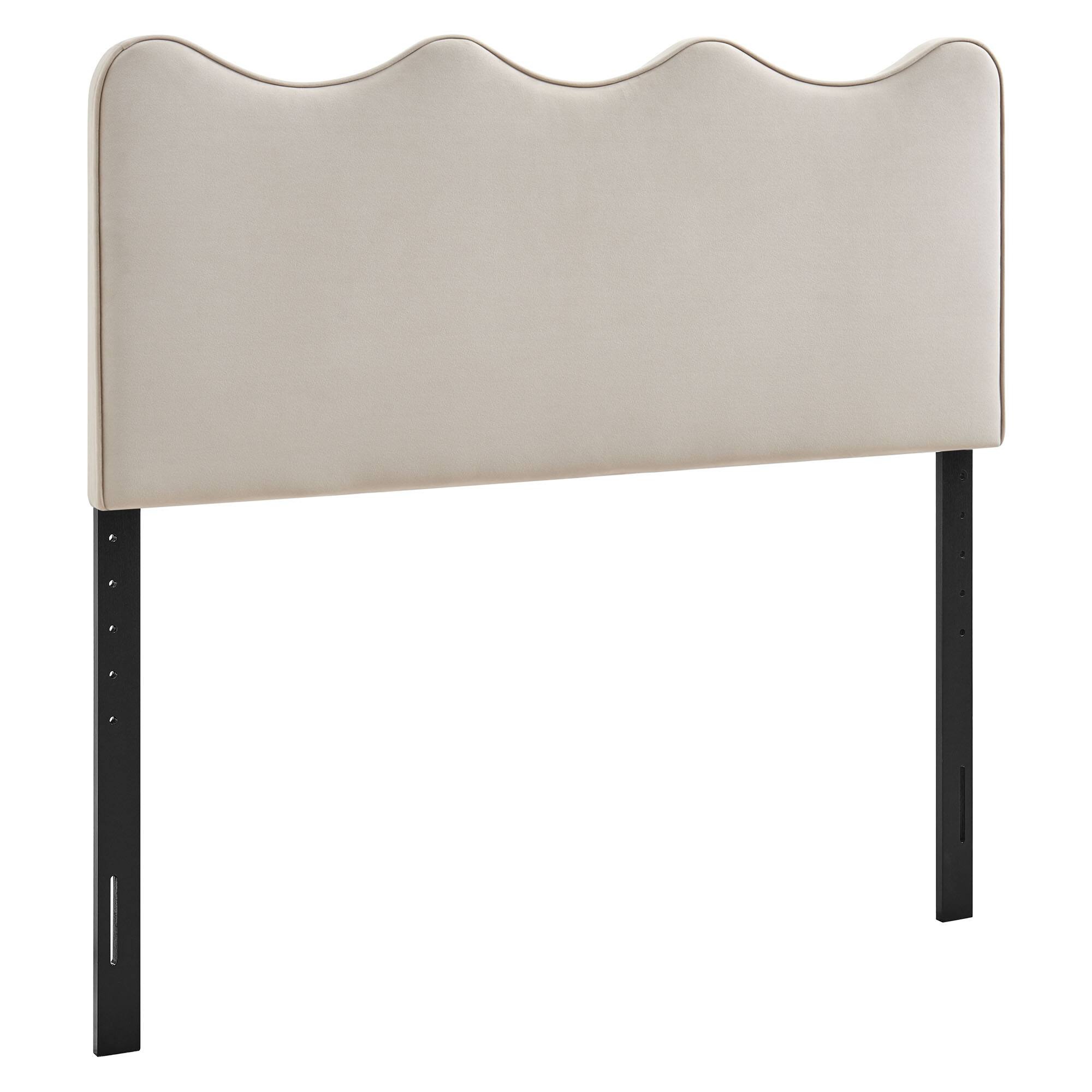 Angle. Modway - Athena Upholstered Headboard by Modway - Almond.