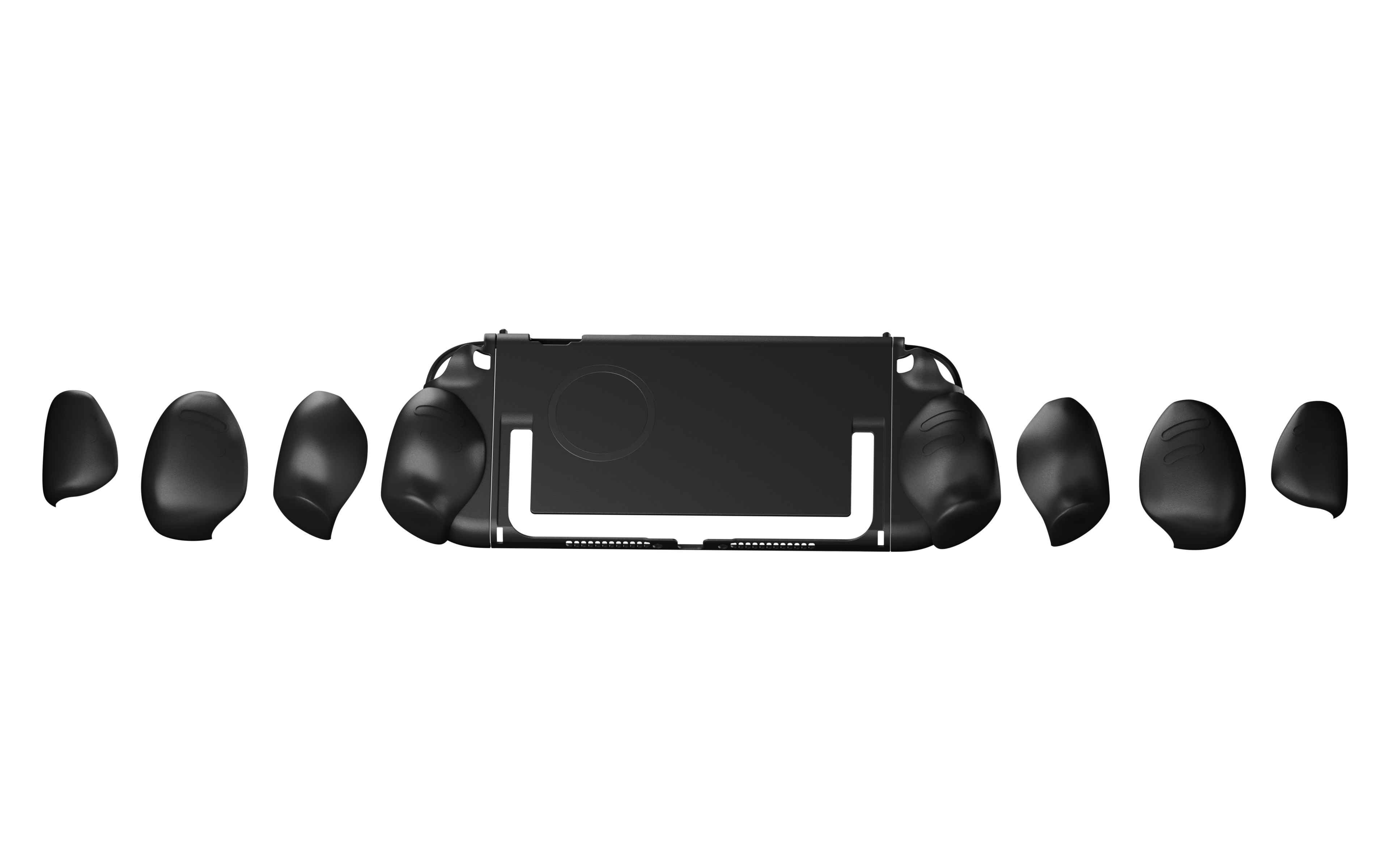 Alt View 2. Genki - Attack Vector - Modular Grip Case for the Nintendo Switch 2 - Black.