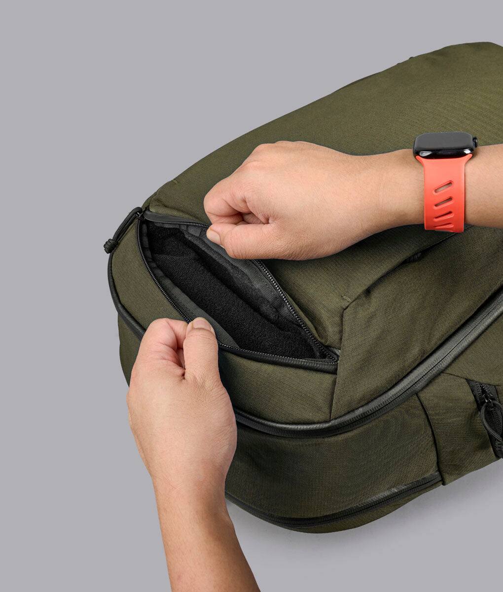 Alt View 8. ALPAKA - Traverse 38L Travel Backpack for 15.6" and 16" Laptops with Clamshell Opening - Green.