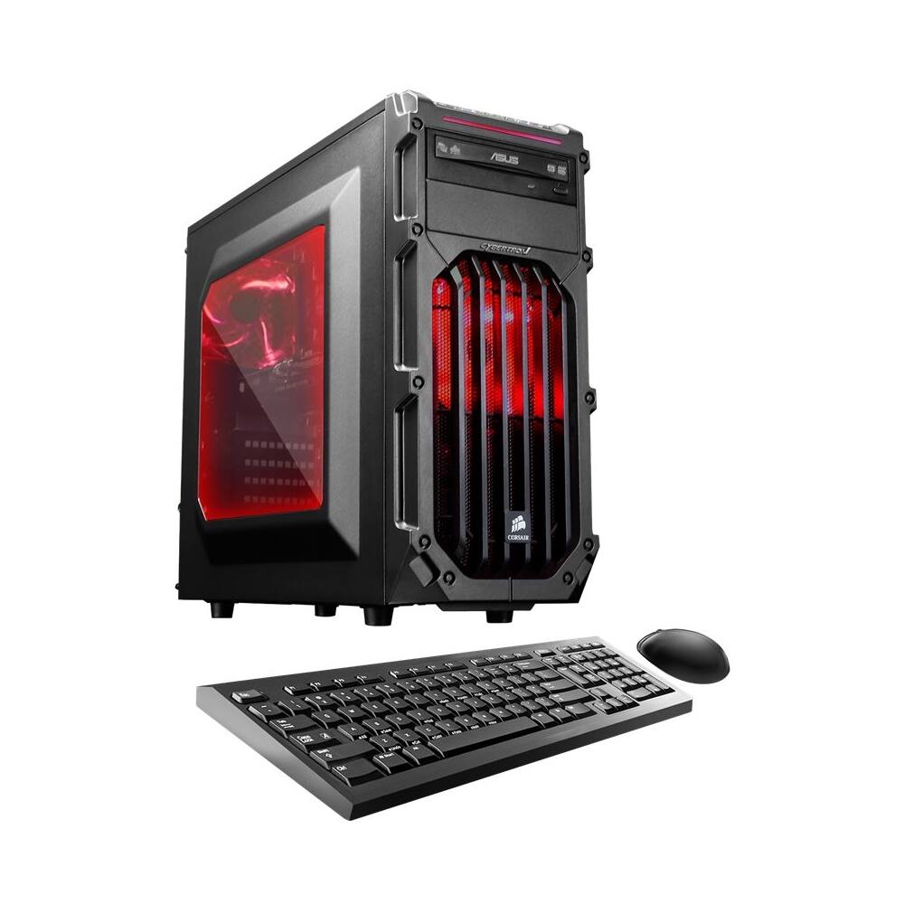 CybertronPC - Palladium Desktop - Intel Core i5 - 16GB Memory - NVIDIA GeForce GTX 1070 - 1TB Hard Drive - Black/red - Larger Front