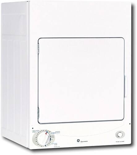 GE 3.6-cu ft Stackable Portable Electric Dryer (White On White)