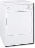 GE - 3.6 Cu. Ft. Stackable Electric Dryer with Portable - White