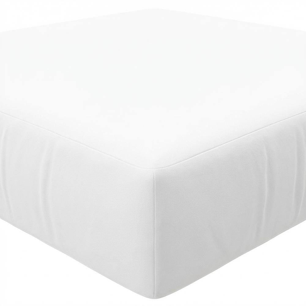 Alt View 1. Outdoor Escape - Teak Wood Outdoor Ottoman With Durable Finish And Versatile Use - Gray.