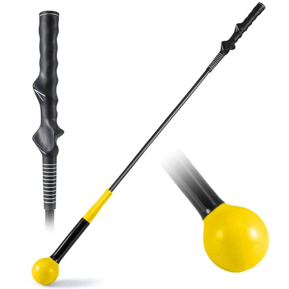 Alt View 2. Resenkos - 40 Inch Weighted Golf Swing Trainer for Rhythm & Balance - Yellow.