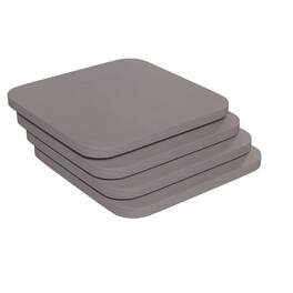 Emma + Oliver - Stryde All-Weather Durable Polyresin Seat for Colorful Metal Dining Chairs, Counter Stools and Bar Stools - Gray