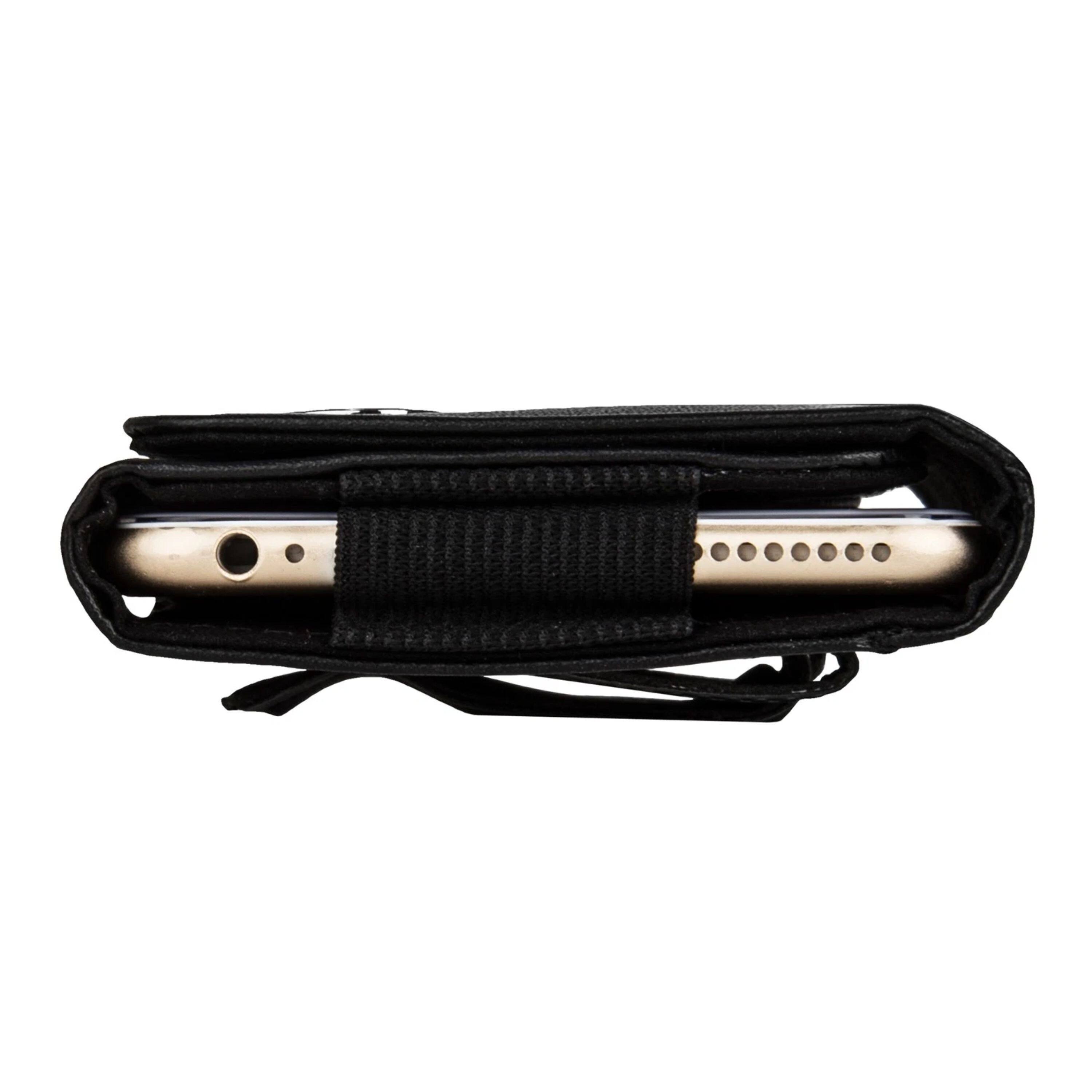 Alt View 1. Kitcheniva - PU Belt Holster For 6.1″ Phones Midnight Black - Midnight Black.