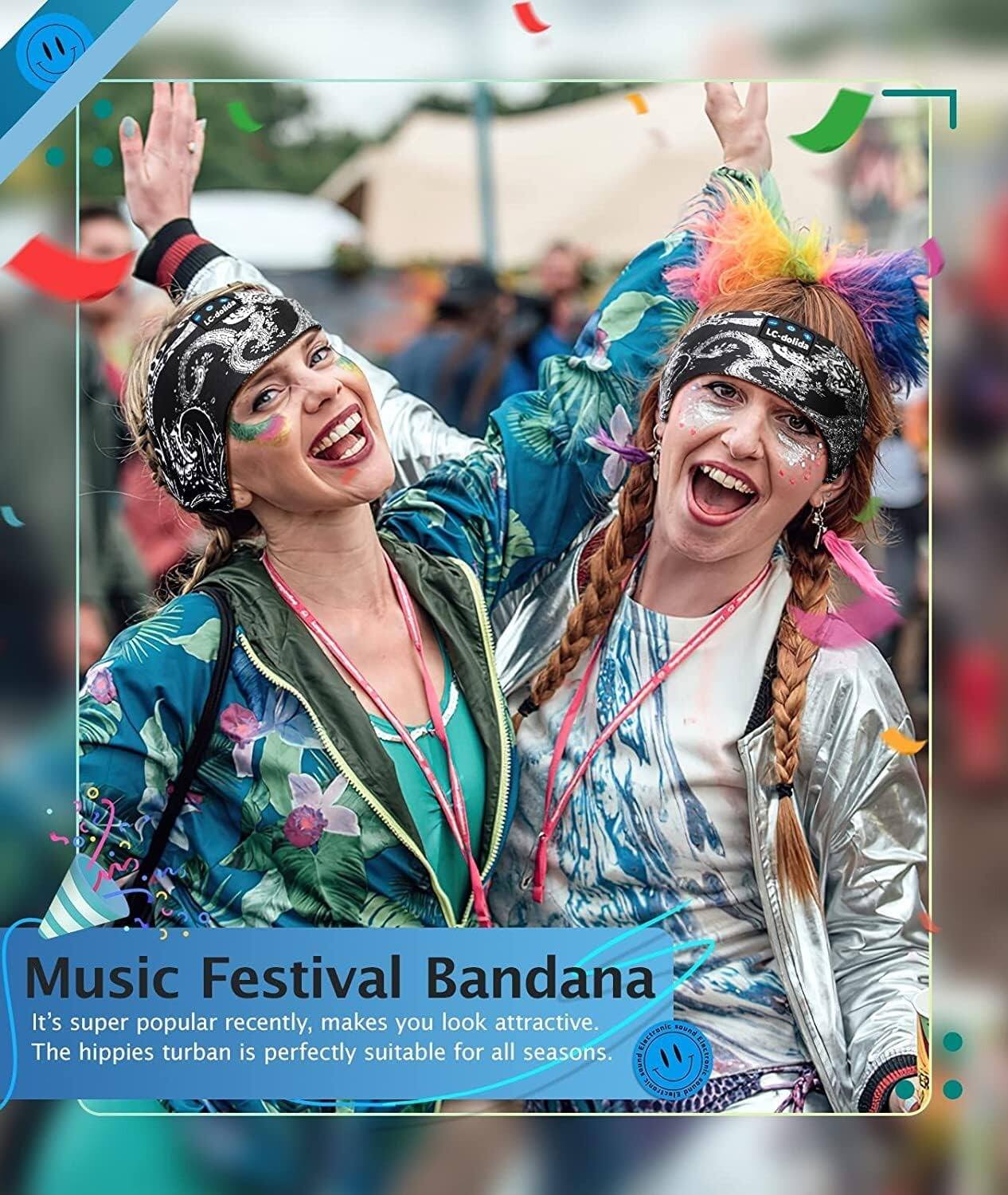 Music Festival Bandana  
It's super popular recently, makes you look attractive.  
The hippies turban is perfectly suitable for all seasons.