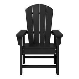 WestinTrends - Malibu Kids Outdoor HDPE Adirondack Plastic Patio Chair - Black