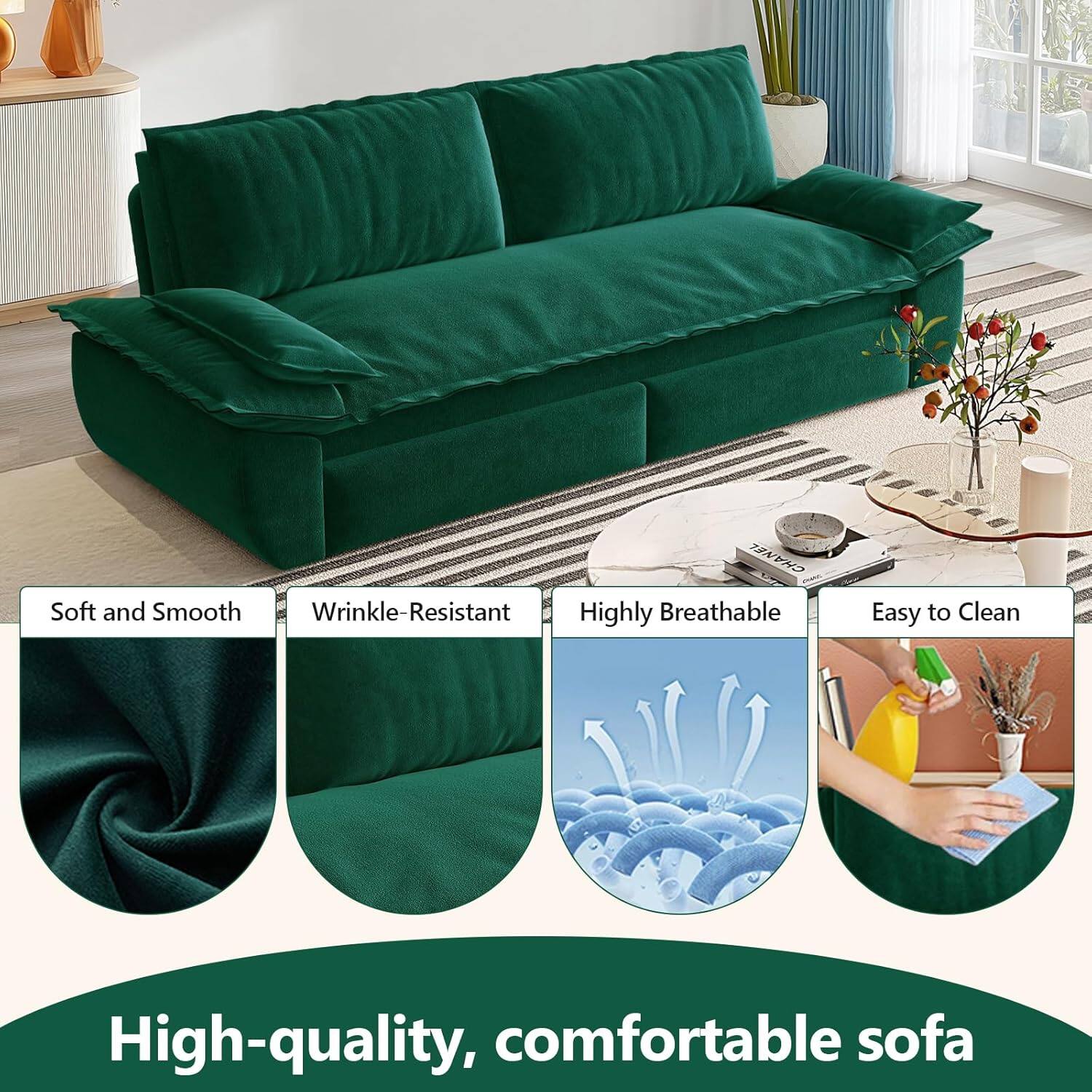 CHANEL Soft and Smooth Wrinkle-Resistant Highly Breathable Easy to Clean High-quality, comfortable sofa