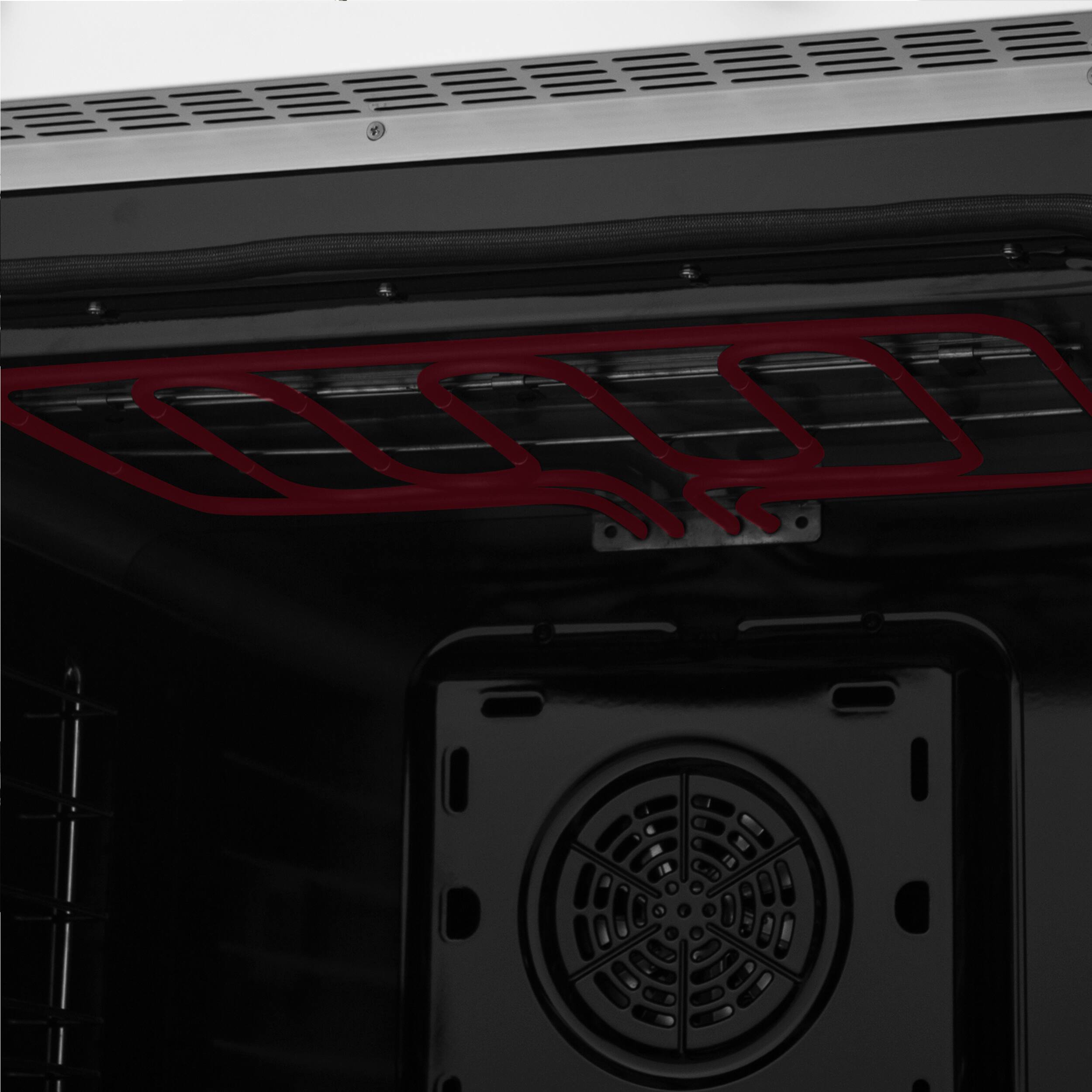 Alt View 9. Forno Appliances - Asti 3.68 Cu. Ft. Electric True Convection Wall Oven with French Doors - White.