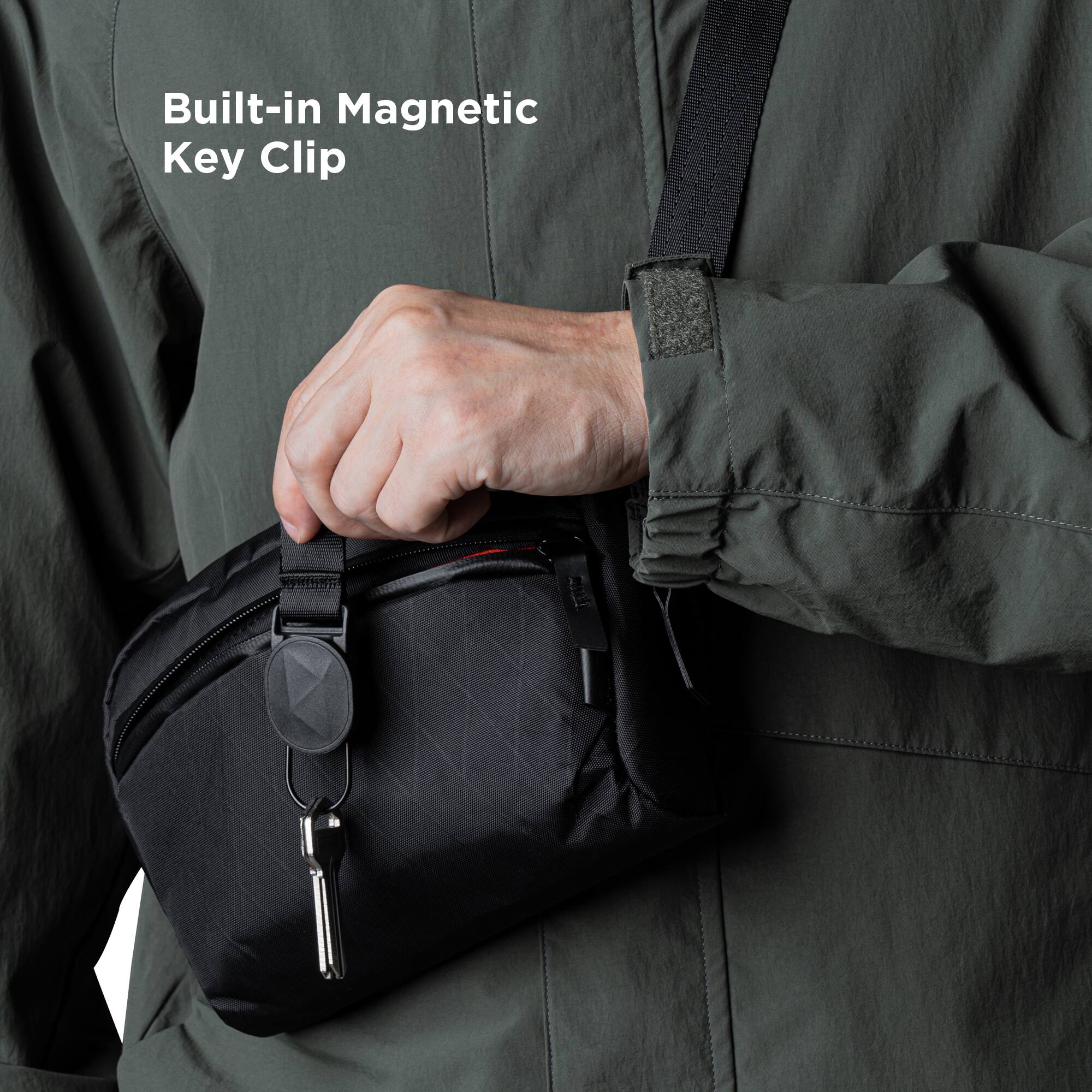 Built-in Magnetic Key Clip