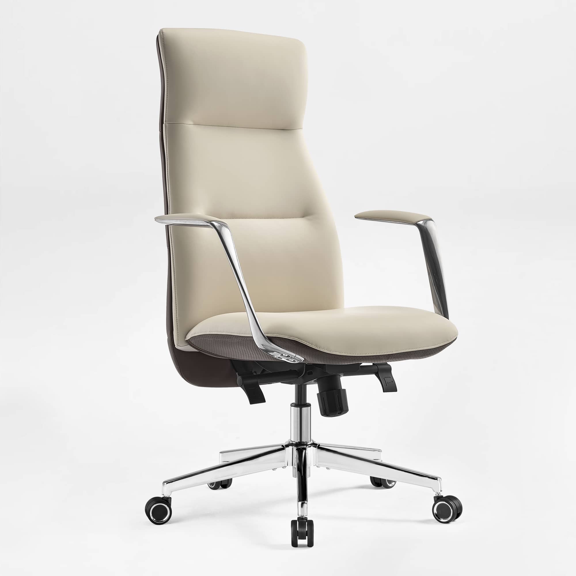 Eureka Ergonomic - Ergonomic Executive Office Chair with Lumbar Support & High Back Support - Off-white