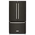 KitchenAid - 36 in. Wide 25 cu. ft. French Door Refrigerator with Interior Water Dispenser - Black Stainless Steel