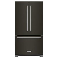 KitchenAid - 25 Cu. Ft. French Door Refrigerator - Black Stainless Steel - Front_Zoom