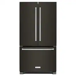 KitchenAid - 25 cu. ft. French Door Refrigerator with Interior Water Dispenser - Black Stainless Steel