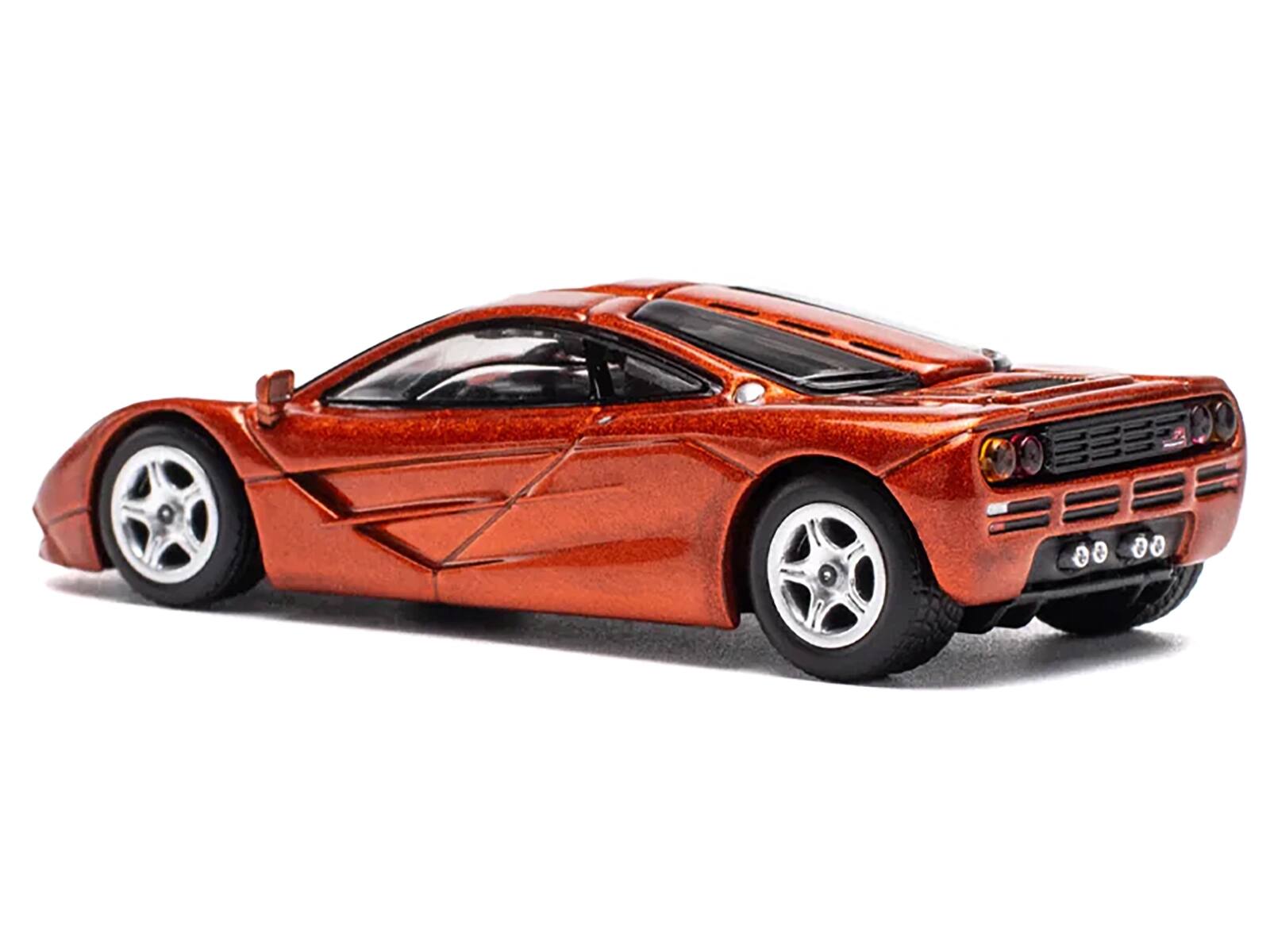 Left. Pop Race - McLaren F1 Orange Metallic 1/64 Diecast Model Car by Pop Race - Orange Metallic.