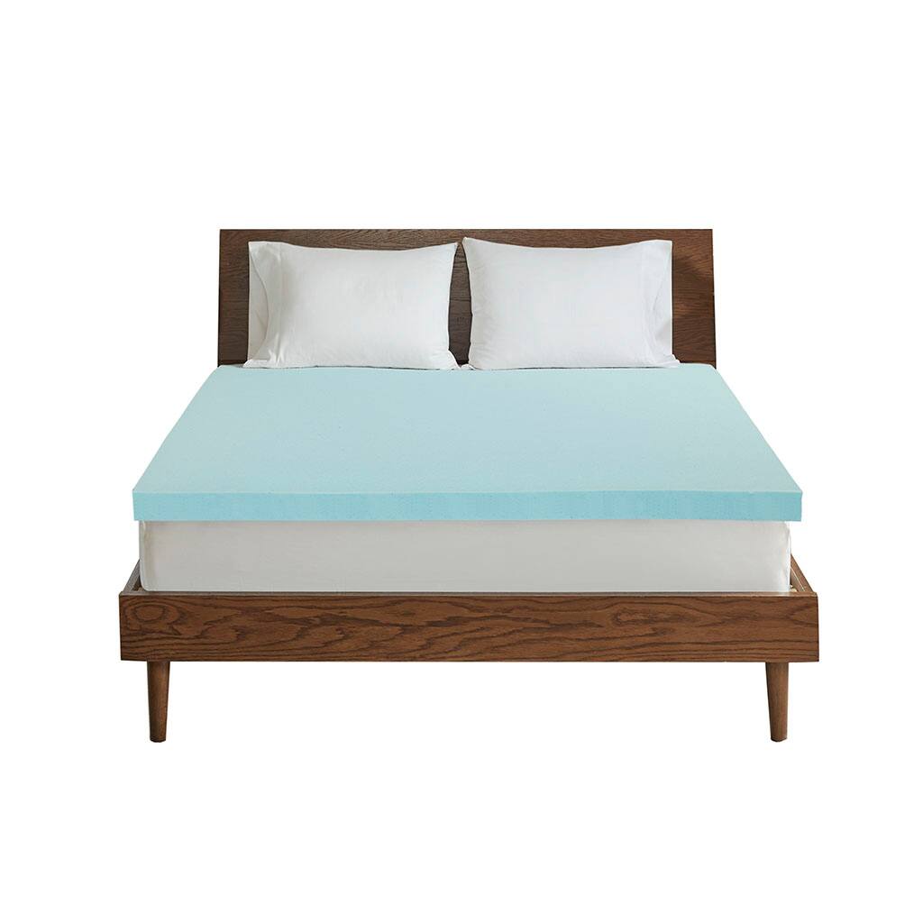 Alt View 1. Gracie Mills - Gracie Mills Arroyo 2-inch Gel Memory Foam Mattress Topper with 3M Moisture-Wicking Cover - White.