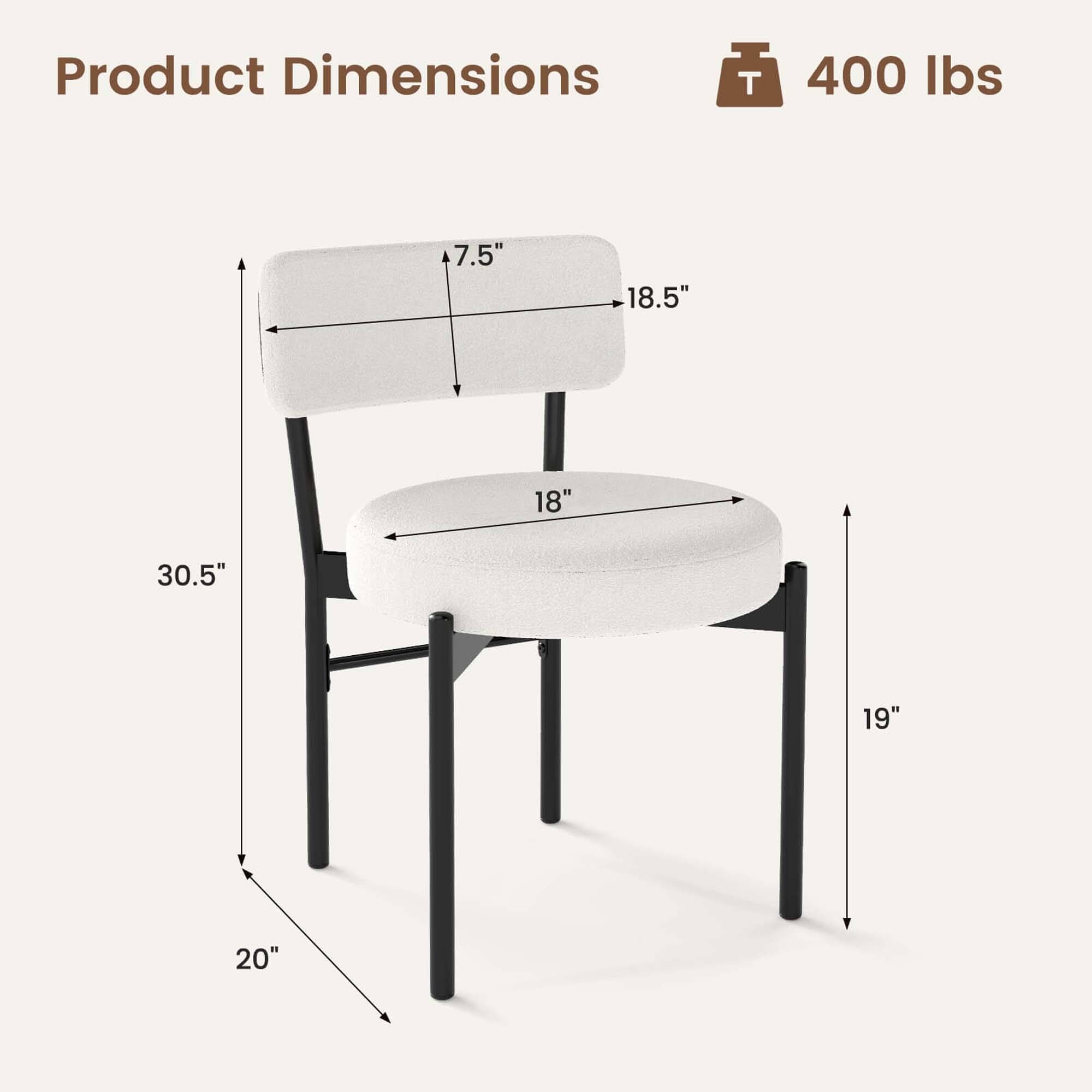 Product Dimensions: 400 lbs, 7.5" x 18.5" x 18" x 30.5" x 19" x 20".
