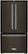 Front. KitchenAid - 20 Cu. Ft. French Door Counter-Depth Refrigerator - Black Stainless Steel.