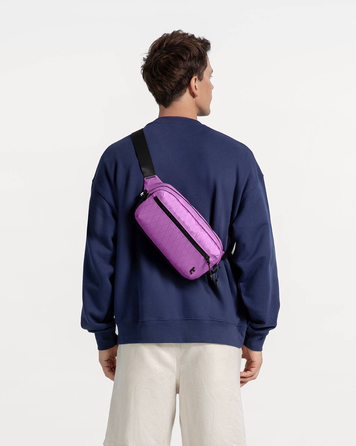 tomtoc - Aviator-T35 3.5L X-Pac Sling Bag with RFID Blocking, Minimalist Crossbody Bag Chest Shoulder Pack for Travel, Everyday - Mulberry