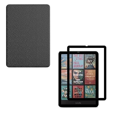 SaharaCase - Venture TPU 7" Folio Case & Screen Protector for Kindle Paperwhite & Colorsoft - Black