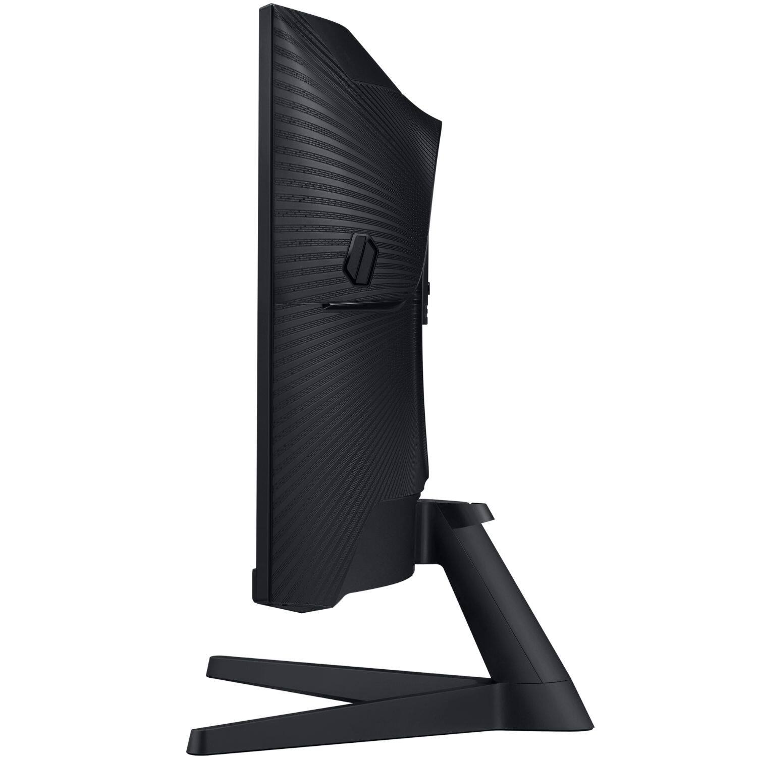 Alt View 4. Samsung - Odyssey G55A 27" Curved WQHD Gaming Monitor LS27AG552ENXZA - Black.