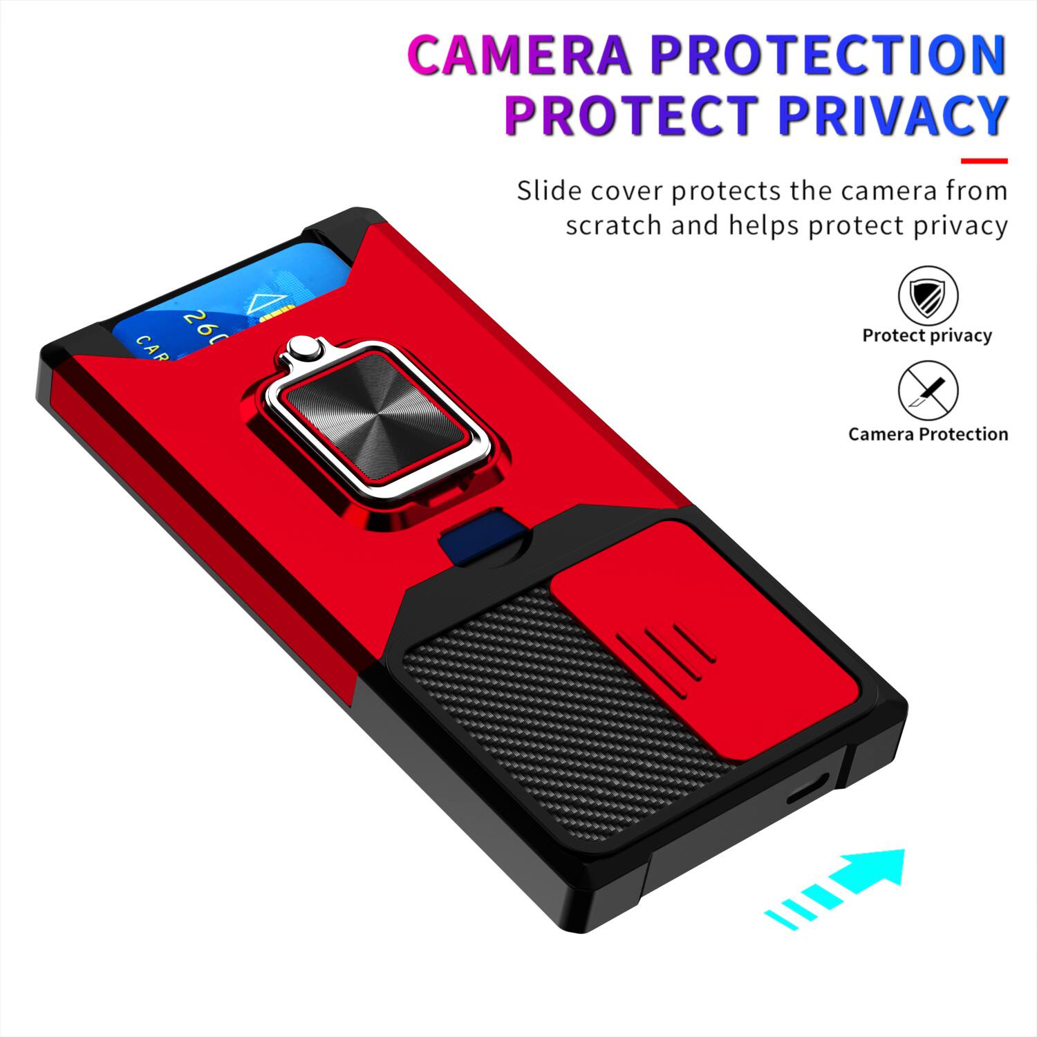 CAMERA PROTECTION  
PROTECT PRIVACY  

Slide cover protects the camera from scratch and helps protect privacy  

- Protect privacy  
- Camera Protection
