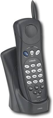 Angle Standard. VTech - 2.4GHz Analog Cordless Phone - Black.