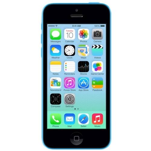 Apple - Pre-Owned (Excellent) iPhone 5c 4G LTE with 16GB Memory Cell Phone (Unlocked) - Blue-Front_Standard 