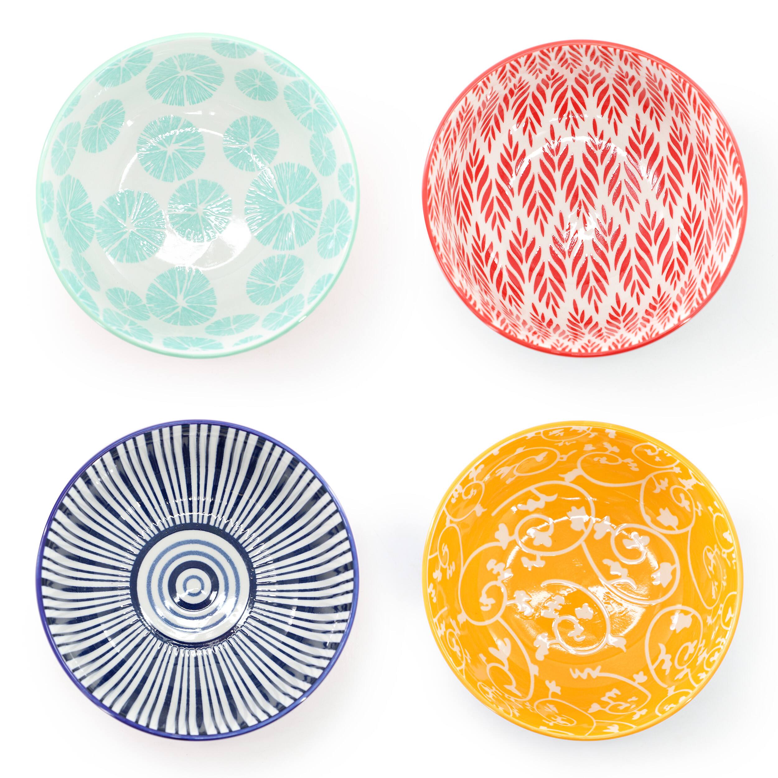 Alt View 2. Elama - Elama Giovanna 16 Piece Assorted Porcelain Double Bowl Dinnerware Set - Multi-colored.