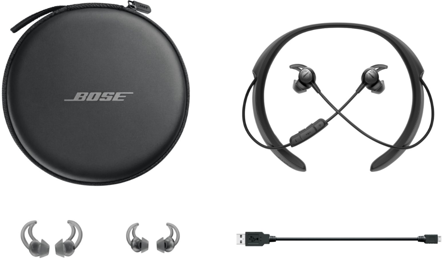Best Bose QuietControl Wireless Noise Headphones Black 761448-0010