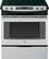 Front. GE - 4.4 Cu. Ft. Self-Cleaning Slide-In Electric Convection Range - Stainless steel.
