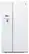 Front Standard. GE - Profile 25.9 Cu. Ft. Frost-Free Side-by-Side Refrigerator with Thru-the-Door Ice and Water - High Gloss White.