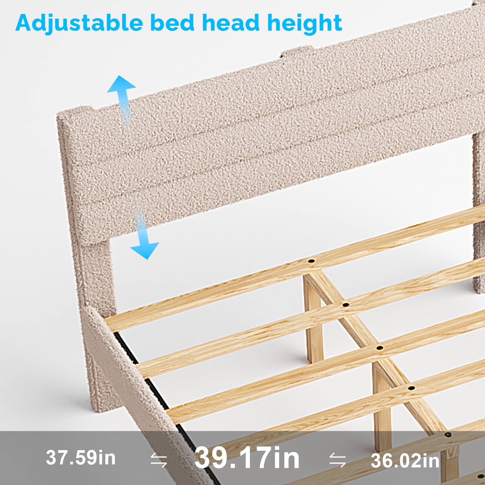 Adjustable bed head height

37.59in

39.17in

36.02in