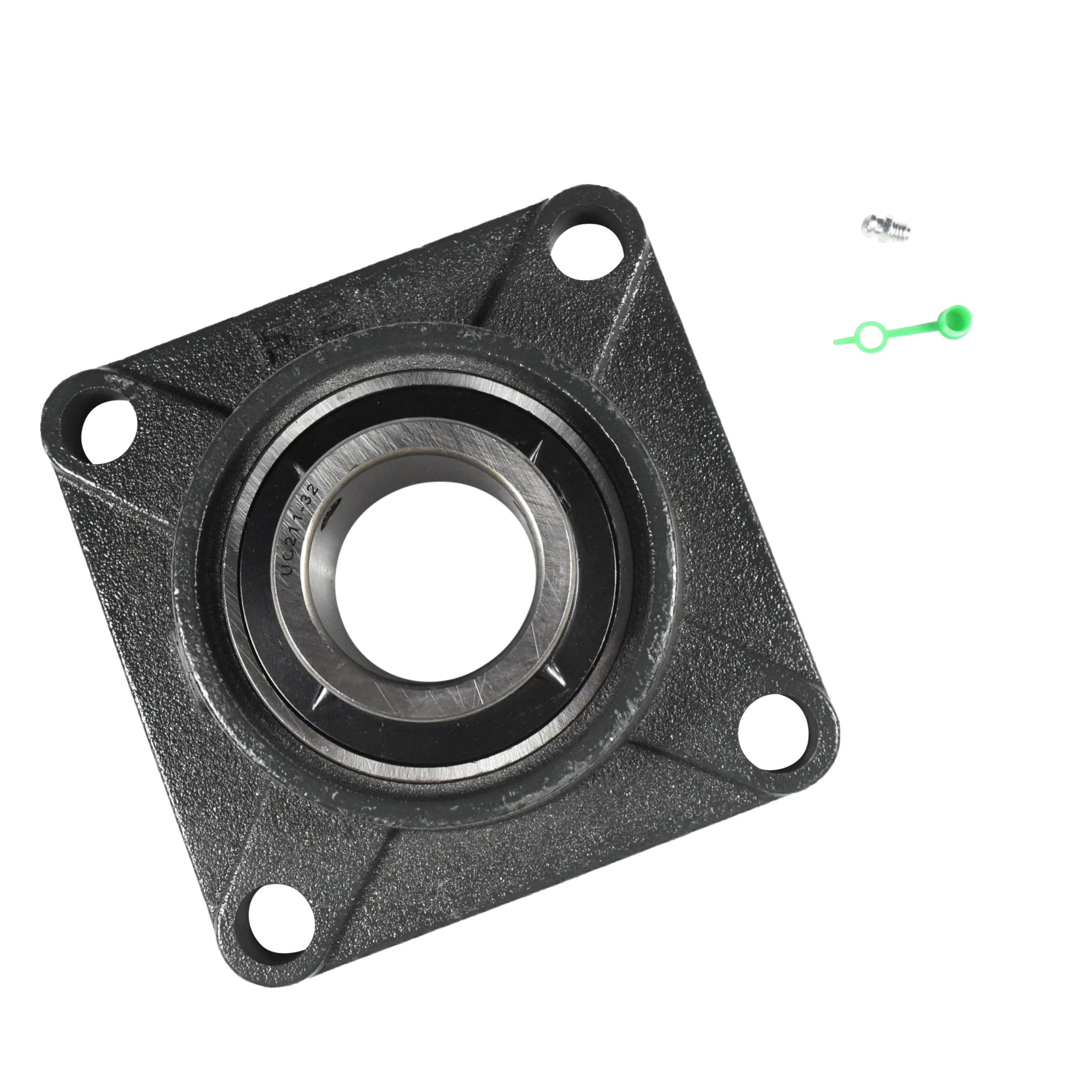 Alt View 2. HQRP - UCF211-32 Pillow Block Bearing 2 Pack, 2 in Bore, 4 Bolt Flange, Self Aligning Cast Iron.
