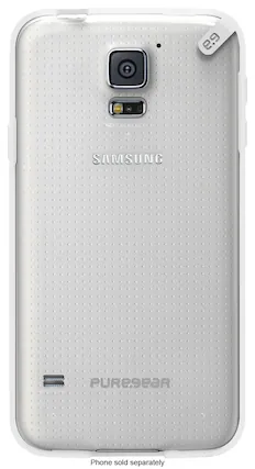 Front. PureGear - Slim Shell Case for Samsung Galaxy S 5 Cell Phones (AT&T, Verizon Wireless, Sprint) - Clear/White.