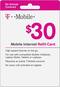 T-Mobile - $30 Top-Up Prepaid Mobile Internet Card - White-Front_Standard