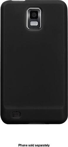 Front Standard. Fosmon - Bundle Silicone Skin for Samsung Infuse 4G Mobile Phones - Black.