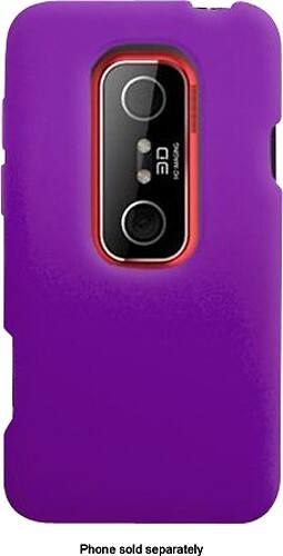 Front Standard. Fosmon - Bundle Silicone Skin for HTC EVO 3D and HTC Shooter Mobile Phones - Purple.